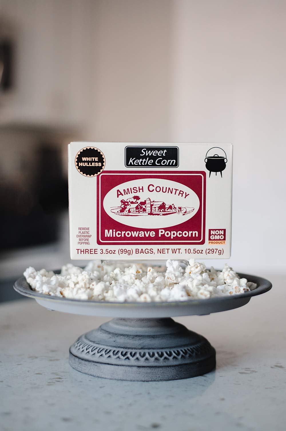 Amish Country Popcorn | Old Fashioned Microwave Popcorn | Non-Gmo, Gluten Free, Microwaveable And Kosher (Sweet Kettle Corn, 3 P