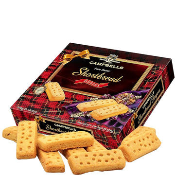 Campbells Shortbread Pure Butter Cookies - 10.6 Oz Carton, Traditional Scottish Tea Biscuits