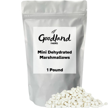 Vanilla Mini Dehydrated Marshmallow Bits in Resealable Bag, 1lb, Delicious Fresh Bulk White Marshmallows