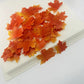 74Pcs Edible Fall Leaves Gold Cupcake Toppers Autumn Maple Leaves Wafer Rice Paper Cake Food Decoration Mixed 2 Size