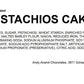 Andy Anand Luxurious Caramel Pistachio Cake 9'' - 2.6 Lbs | Fresh, Gourmet Gift, No Preservatives, Handmade Daily - Perfect For