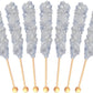 Buffalo Bills Natural (Silver) Rock Candy On A Stick (12-Ct Cup Silver Rock Candy Crystal Sticks)