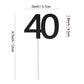 Sumerk 24Pcs 40 Cupcake Toppers Black Glitter 40Th Birthday Cupcake Picks Anniversary Party Decorations