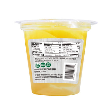 MW Polar Snack Cup, Sliced Peaches in Light Syrup, 7 Ounce (Pack of 12)