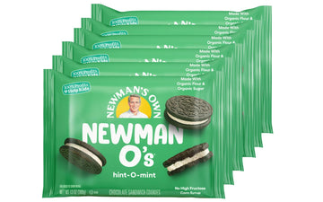 Newmans Own Newman-Os Sandwich Crèmes, Hint-O-Mint, 13 Ounce (Pack of 6)