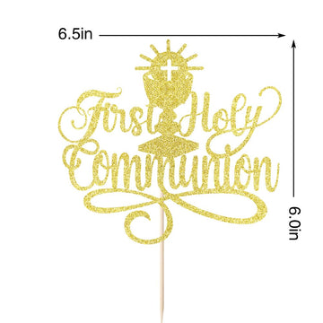 Yqlxdhbd First Holy Communion Cake Topper,Spanish Baptism, First Communion Decoration,God Bless/Baby Shower/Baby First Birthday