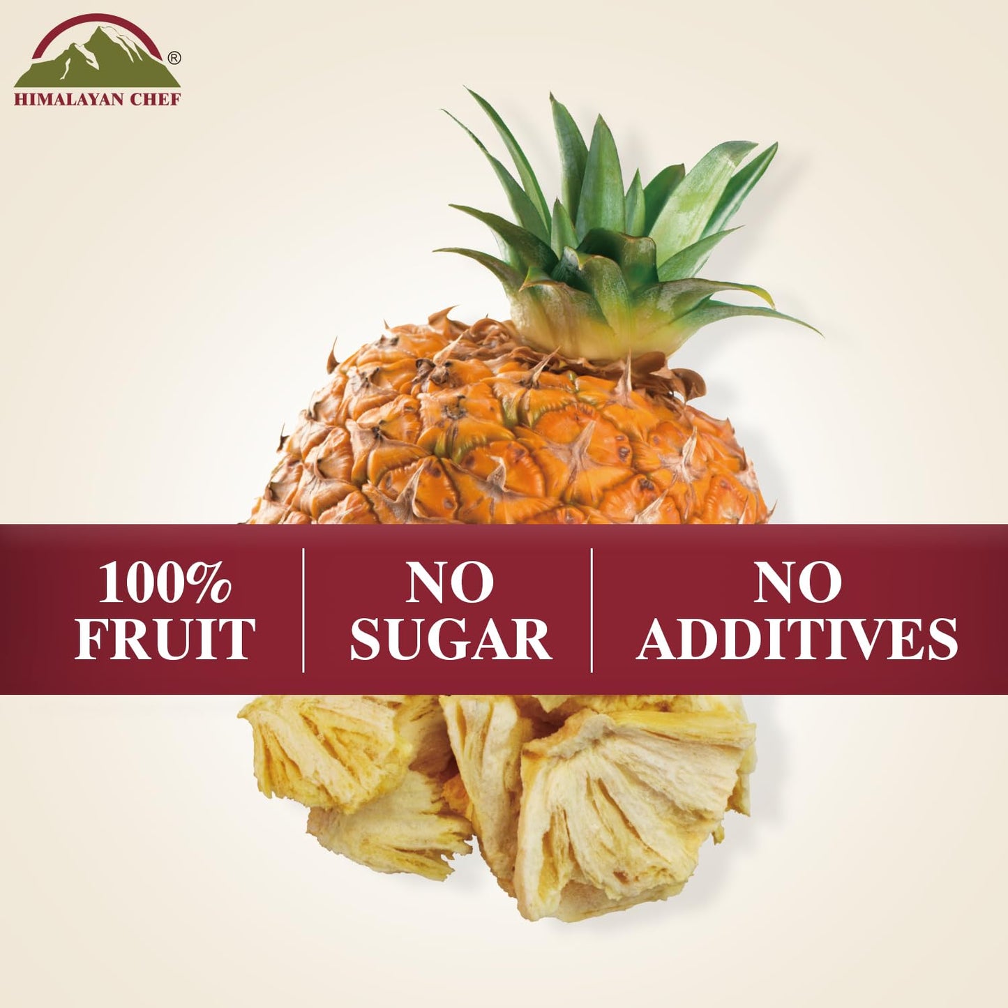 Himalayan Chef Freeze-Dried Fruit - 15g/Each Freeze-Dried Pineapple | Organic Fruit Snacks, Healthy Snacks for Kids & Adults | D