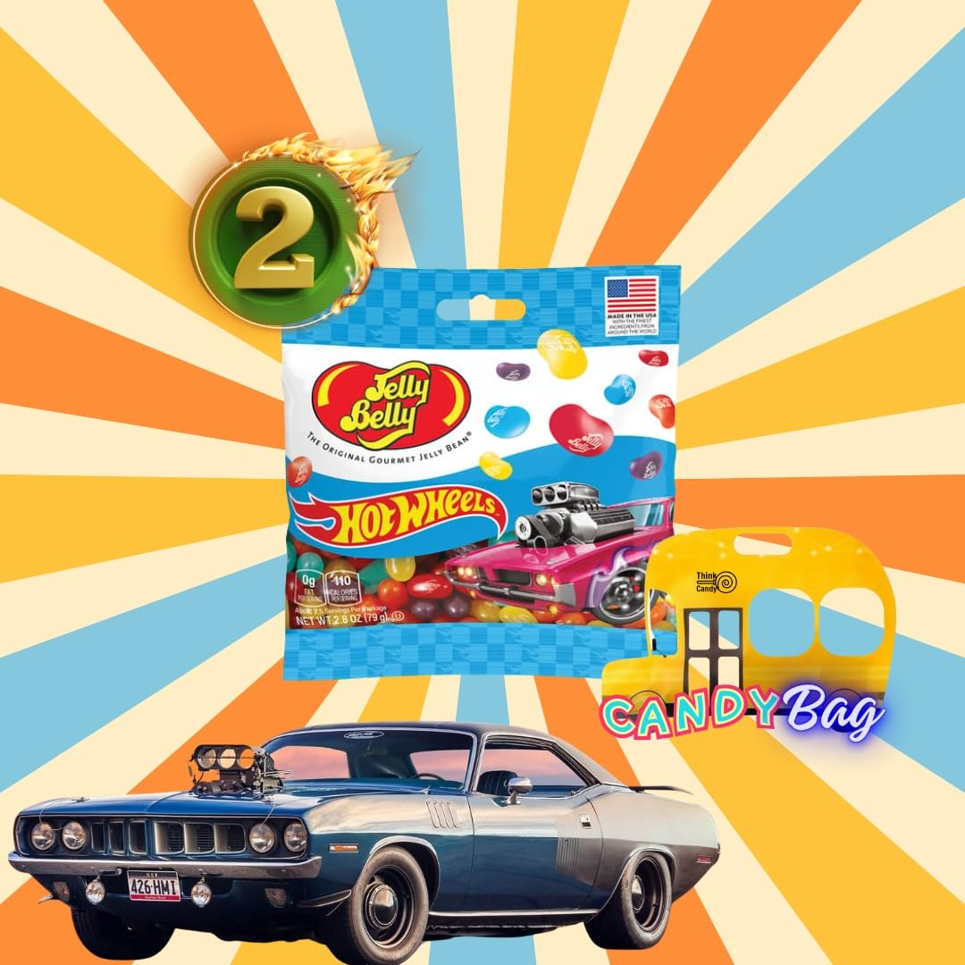 Think Candy Jelly Beans - Pack of 2, New Flavors, Limited Edition, Chewy Candies, 5.197 x 1.613 x 7.28 inches, Individually Bag