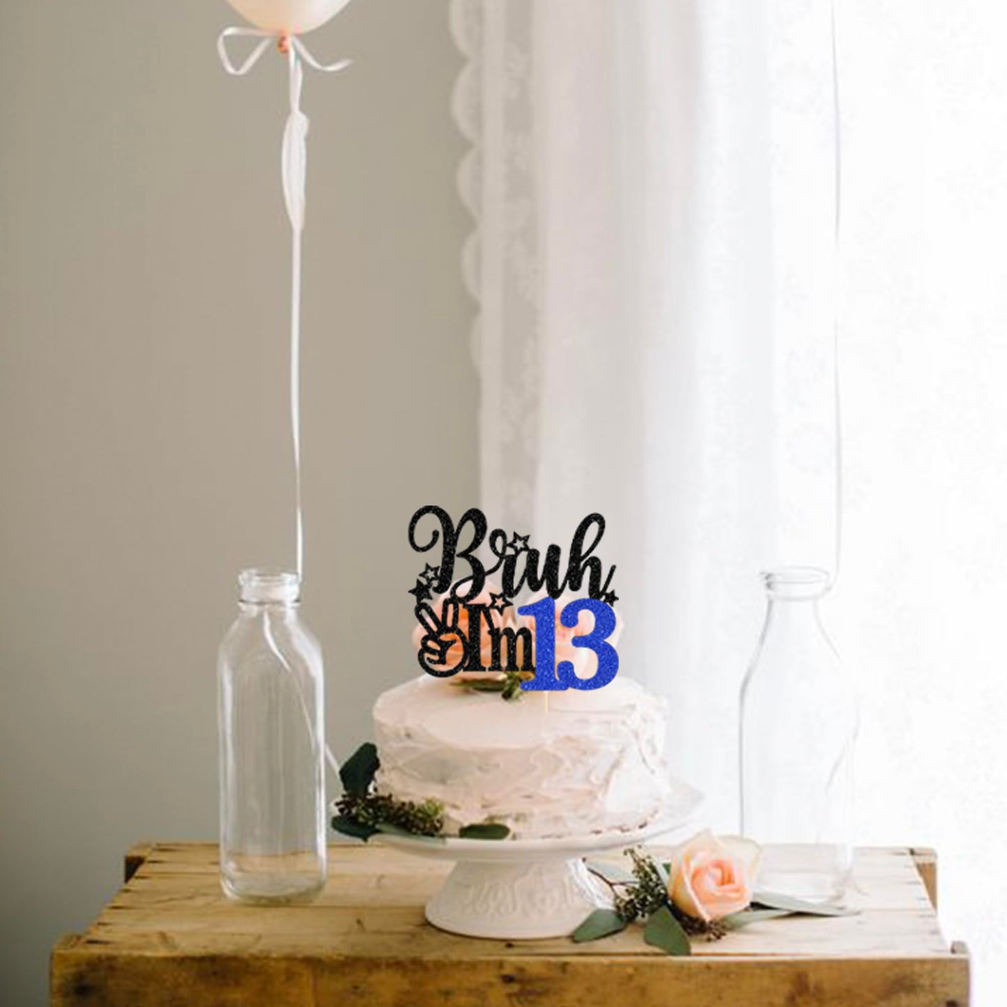 Rssta i Cake Topper - 13th Birthday Decoration - Blue - Model XM1222-13