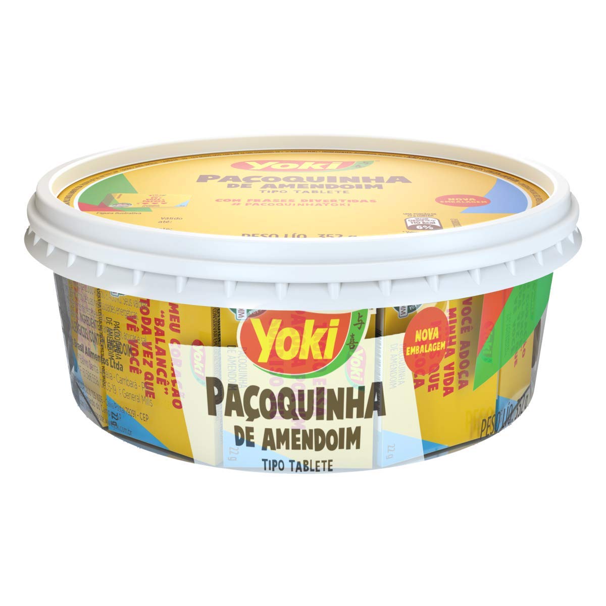 Ground Peanut Candy Bar Yoki - 16 Units - 12.4Oz | Paoquinha De Amendoim Yoki - 16 Tabletes- 12.4Oz - (Pack Of 04)