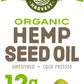 Manitoba Harvest Organic Hemp Oil, Cold Pressed, Non-GMO, 8.45 Fl Oz, 12g Omegas 3&6 Per Serving, Model 7005