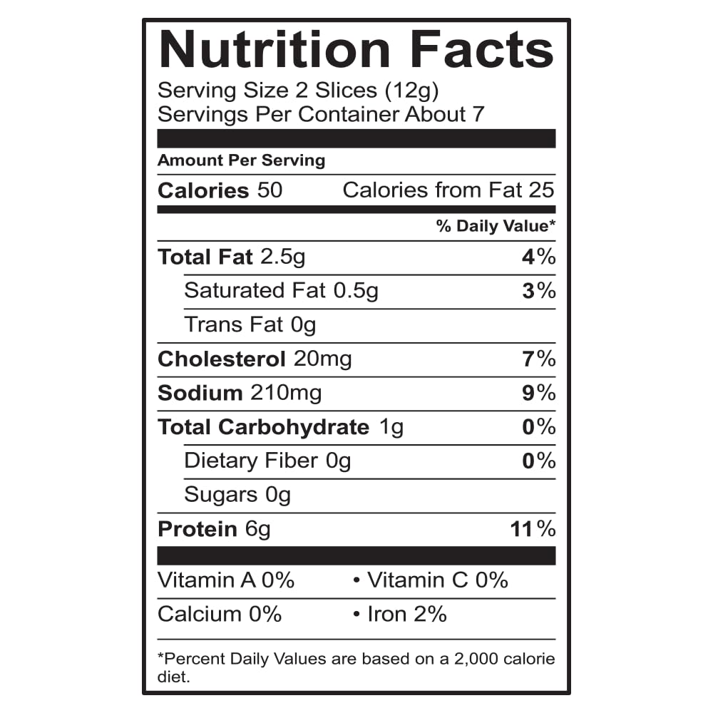 Godshalls Fully Cooked Uncured Turkey Bacon, 3 oz, 6 Pack