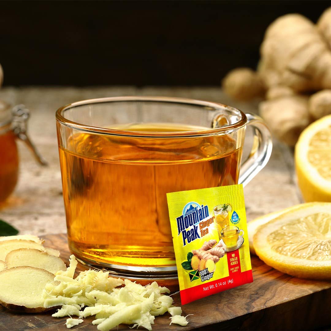 Jamaica Mountain Peak Ginger Instant Tea Unsweetened 14 Sachets