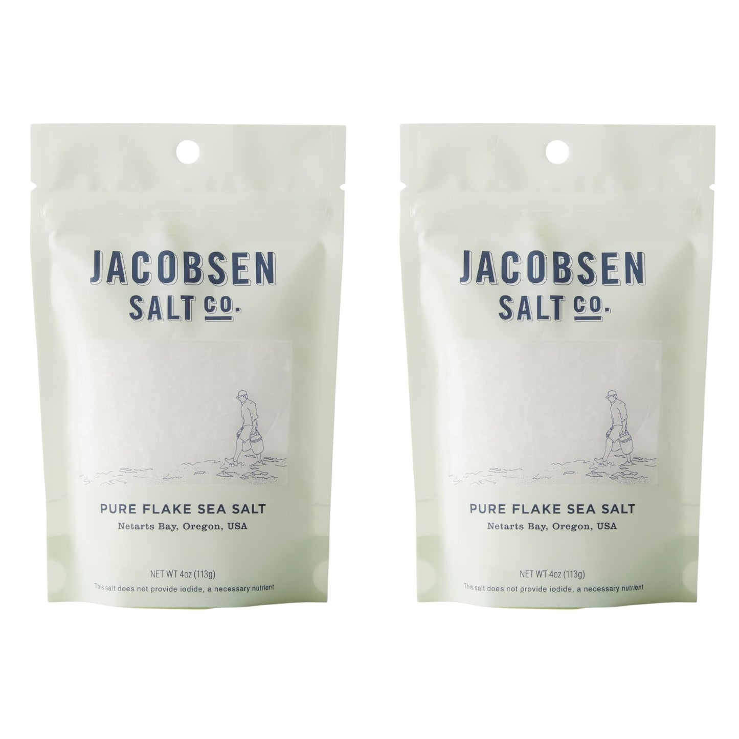 Jacobsen Salt Co. Pure Flake Sea Salt - Kosher Salt, Coarse, Non-Iodized Made in USA, Non-GMO, Steak Seasoning, Gourmet, Real Sa