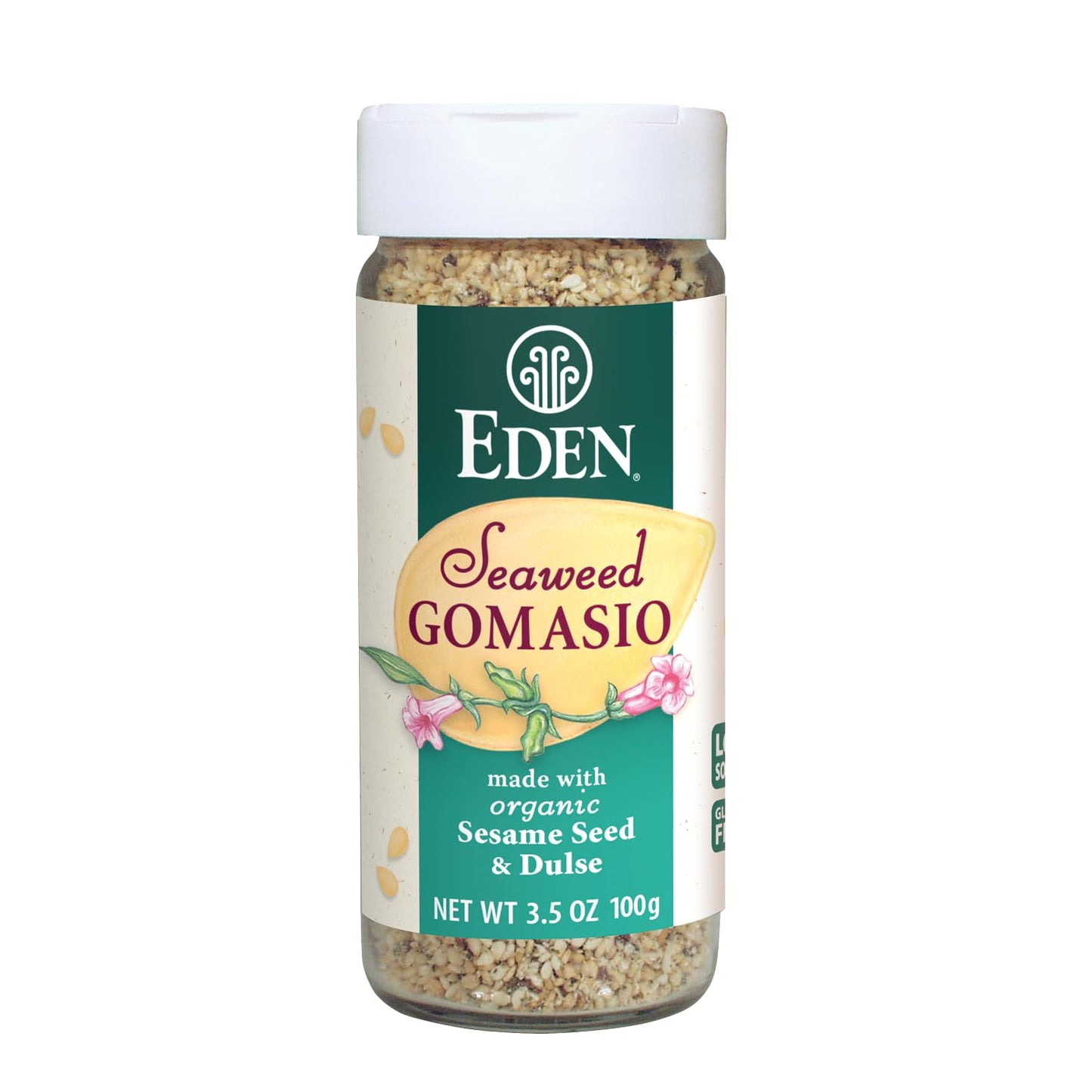 Eden Organic Sea  Gomasio, 3.5 oz Galss Jar, Sesame Salt