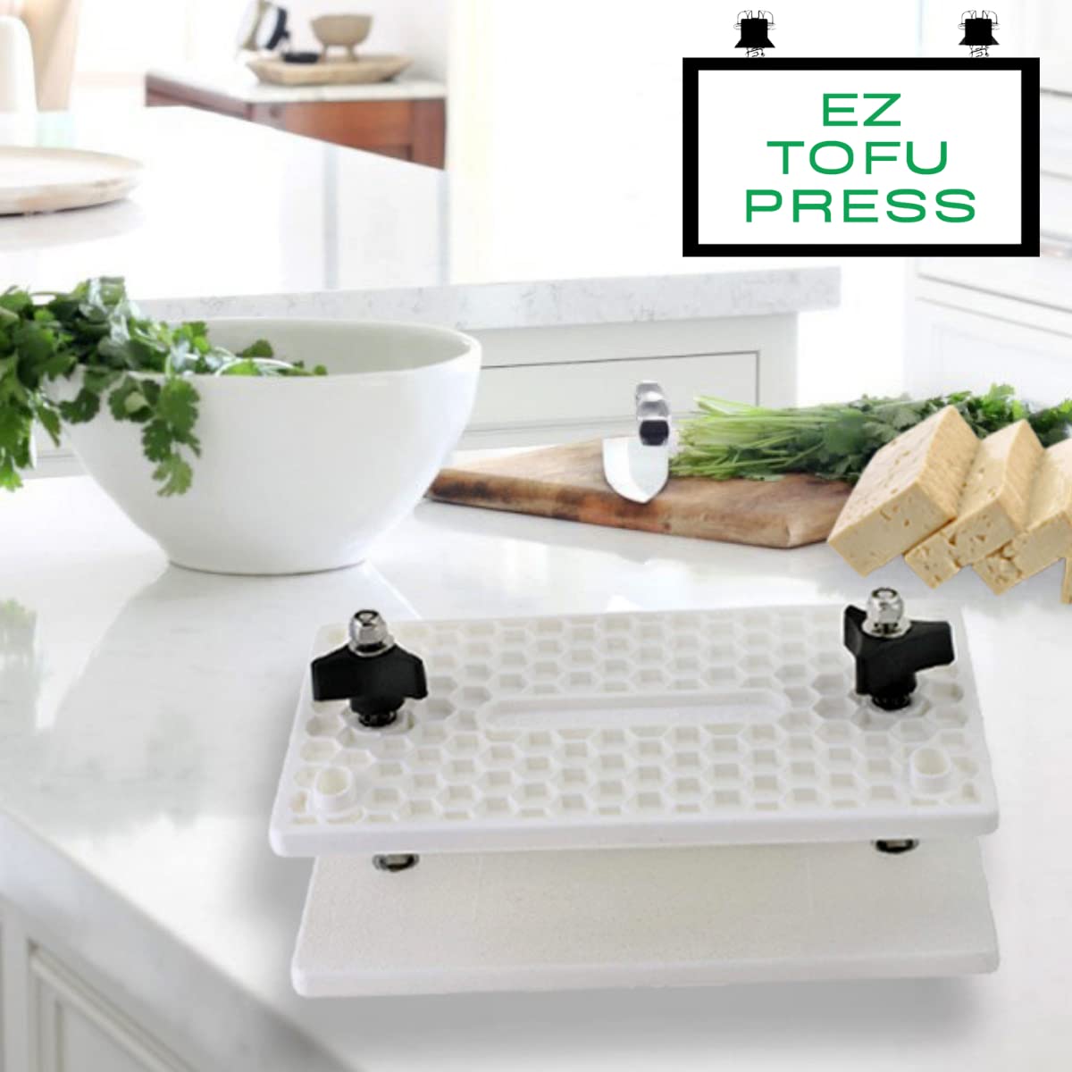 EZ Tofu Press- Best Tofu Press for Firm and Extra Firm Tofu | Easily Remove Water for Flavorful and Dense Tofu | Made in The USA