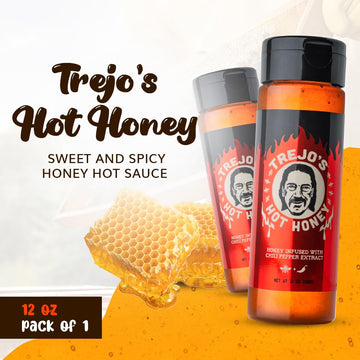 Trejo'S Tacos Hot Honey | Sweet And Spicy Honey Hot Sauce | Infused With Chili Pepper Extract | Great For Topping Or Dipping Sau