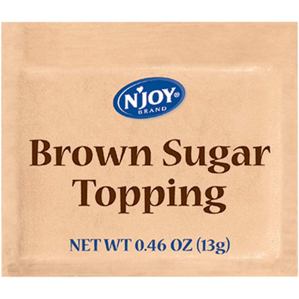 NJoy Brown Sugar Topping for Oatmeal | (Pack of 125) | Single Serve Portion | Bulk Size