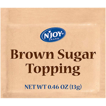 NJoy Brown Sugar Topping for Oatmeal | (Pack of 125) | Single Serve Portion | Bulk Size