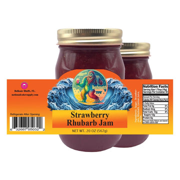 Beachsquatch Strawberry Rhubarb Jam, 20 ounce jar - 2 PACK