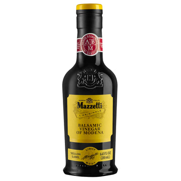 Mazzetti Balsamic Vinegar PGI- 3 Leaf Yellow Label, 8.45 Fl Oz (Pack of 1)