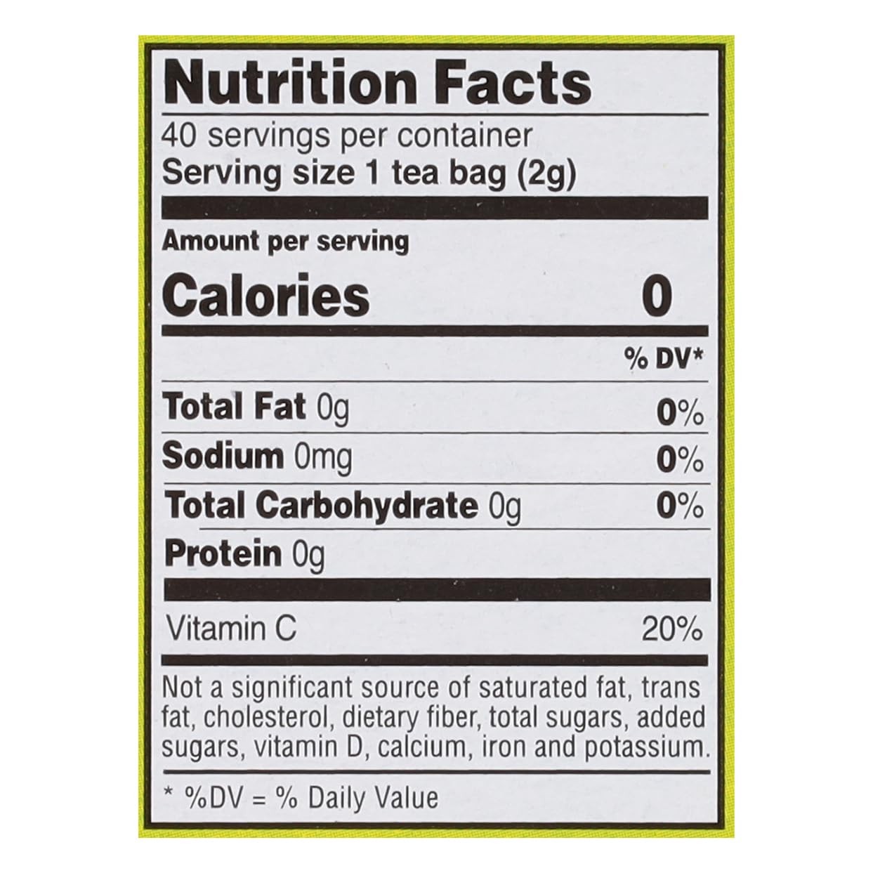 Celestial Seasonings Green Tea, Authentic, 40 Count (Pack of 6), Contains Caffeine, Model 501