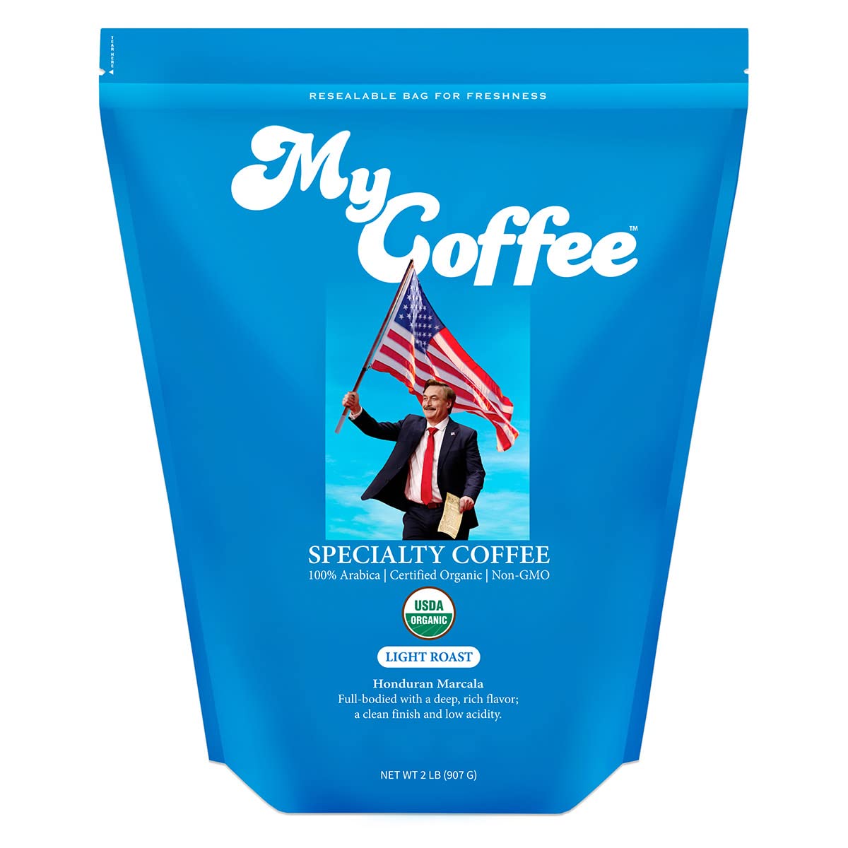 MyCoffee Organic Specialty Grade 100% Arabica Coffee - Light Roast, 32 Ounce (2LB Bag)