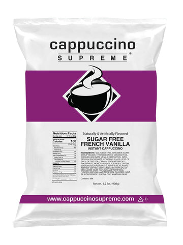 Cappuccino Supreme 1.2 Lb Bag Sugar Free French Vanilla Instant Cappuccino Mix