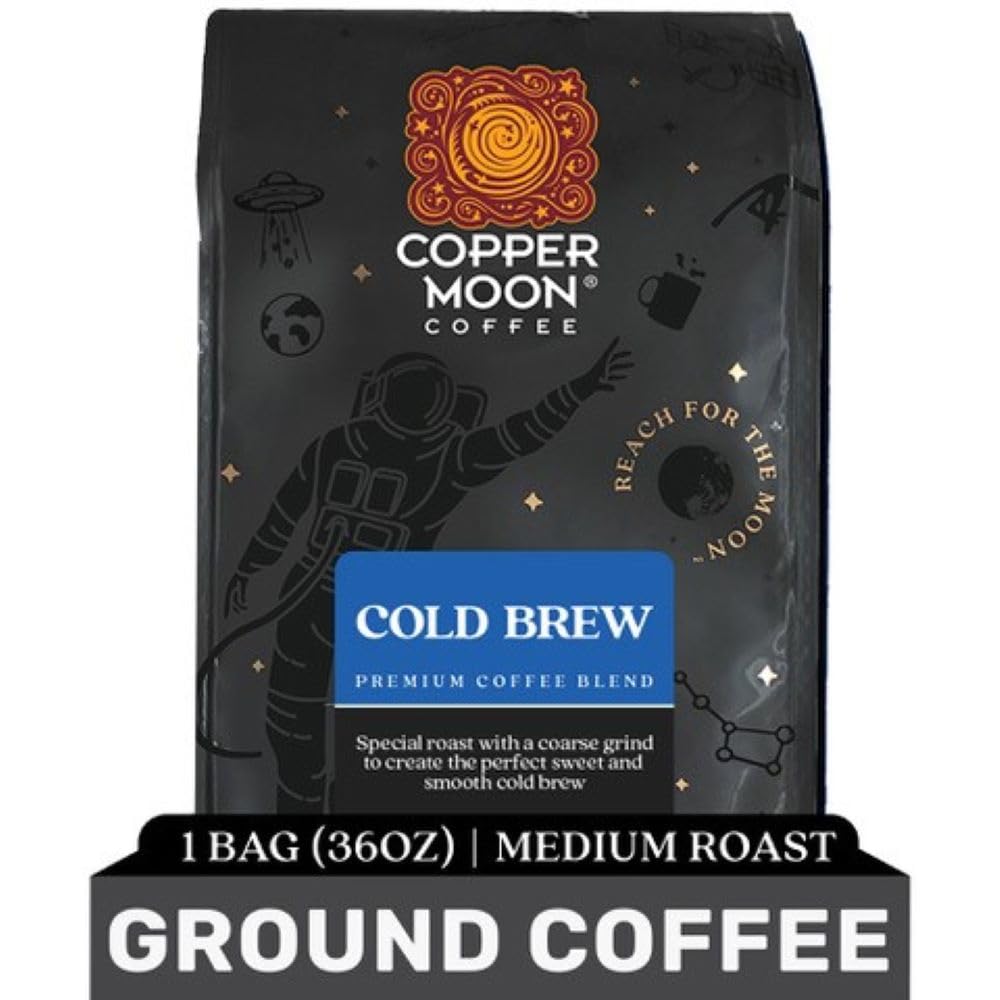Copper Moon Ground Coffee, Medium Roast, Cold Brew Blend, 32 Oz