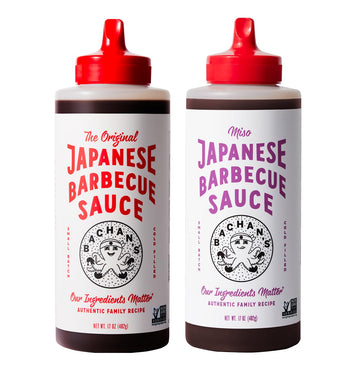 Bachan'S Japanese Barbecue Sauce 2 Pack - 1 Original, 1 Miso - Bbq Sauce For Wings, Chicken, Beef, Pork, Seafood, Noodles, And M