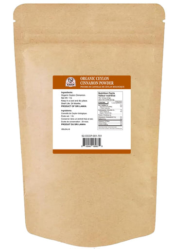 52USA Organic Ceylon Cinnamon Powder  1lb Resealable Bag | True Cinnamon from Sri Lanka  Non-GMO  Gluten-Free  Freshly Ground for Baking  Cooking & Beverages