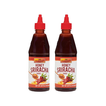 Lee Kum Kee Honey Sriracha Sauce (20 Oz - 2 Pack)  Sweet And Spicy Flavor  Perfect For Marinades  Dips  Glazes  Stir-Fry  Drizzles  Sauces  Burgers  Fries  Sandwiches  Bbqs & Chicken Wings