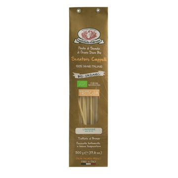 Rustichella d'Abruzzo Organic Senatore Cappelli Linguine - 500g Heritage Italian Wheat Pasta with Subtle Sweet Flavor - Ideal fo