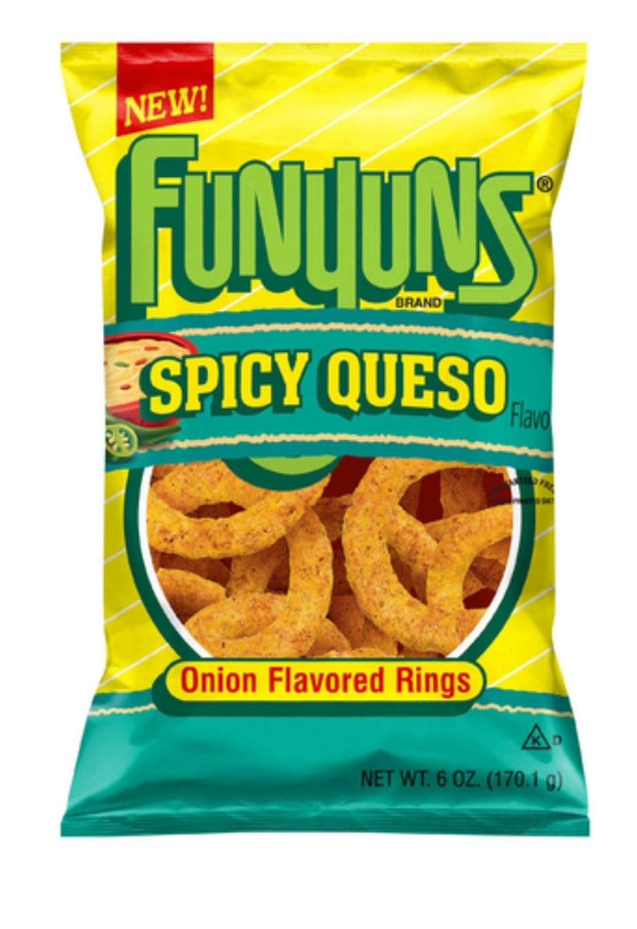 Funyuns Spicy Queso Onion Flavored Rings (6Oz Bag) (2 Pack)