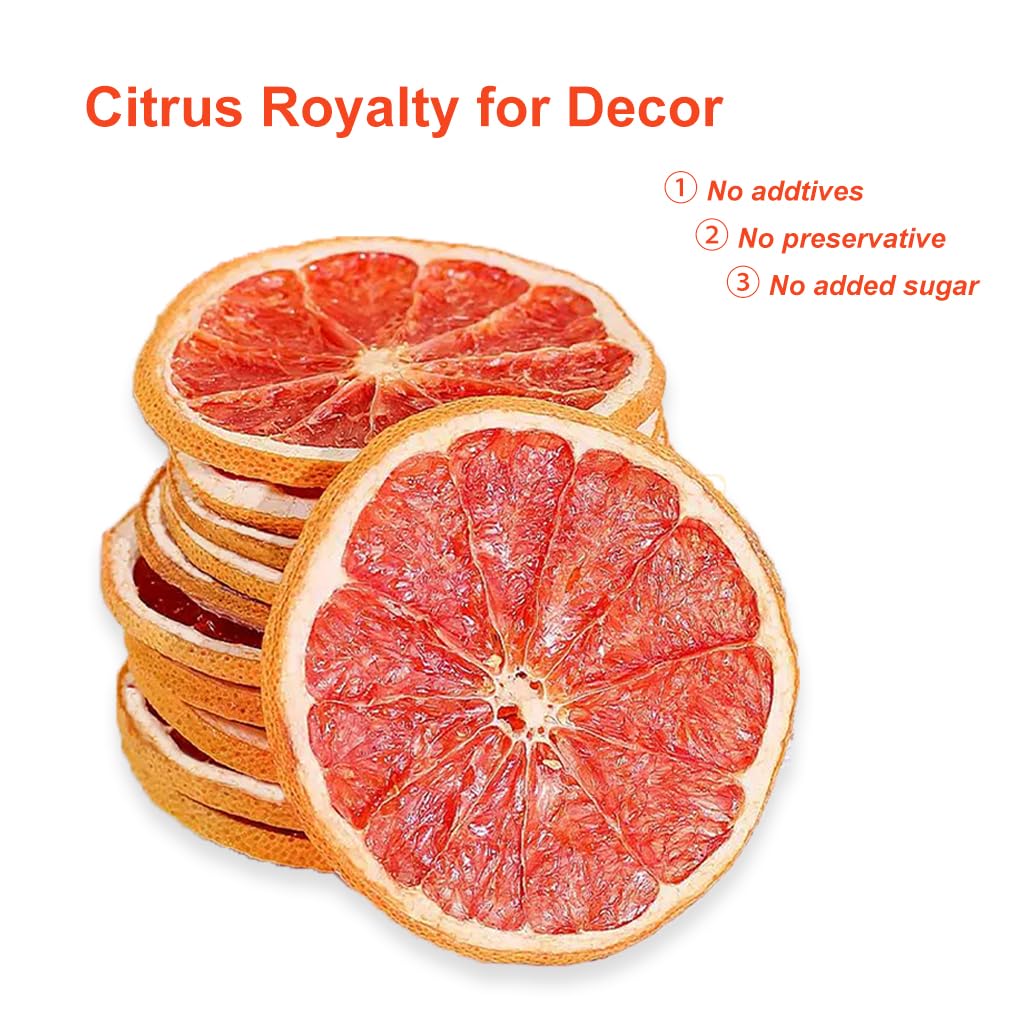 Fraunitsh Dried Grapefruit Slices 3.17Oz/90G, Dehydrated Grapefruit Slices, 20+ Slices, Dehydrated Fruit For Cocktails Crafts De