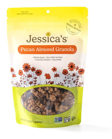 Jessicas Natural Foods Gluten-Free Granola - Pecan Almond, 11 oz, Non-GMO, All-Natural Breakfast Cereal