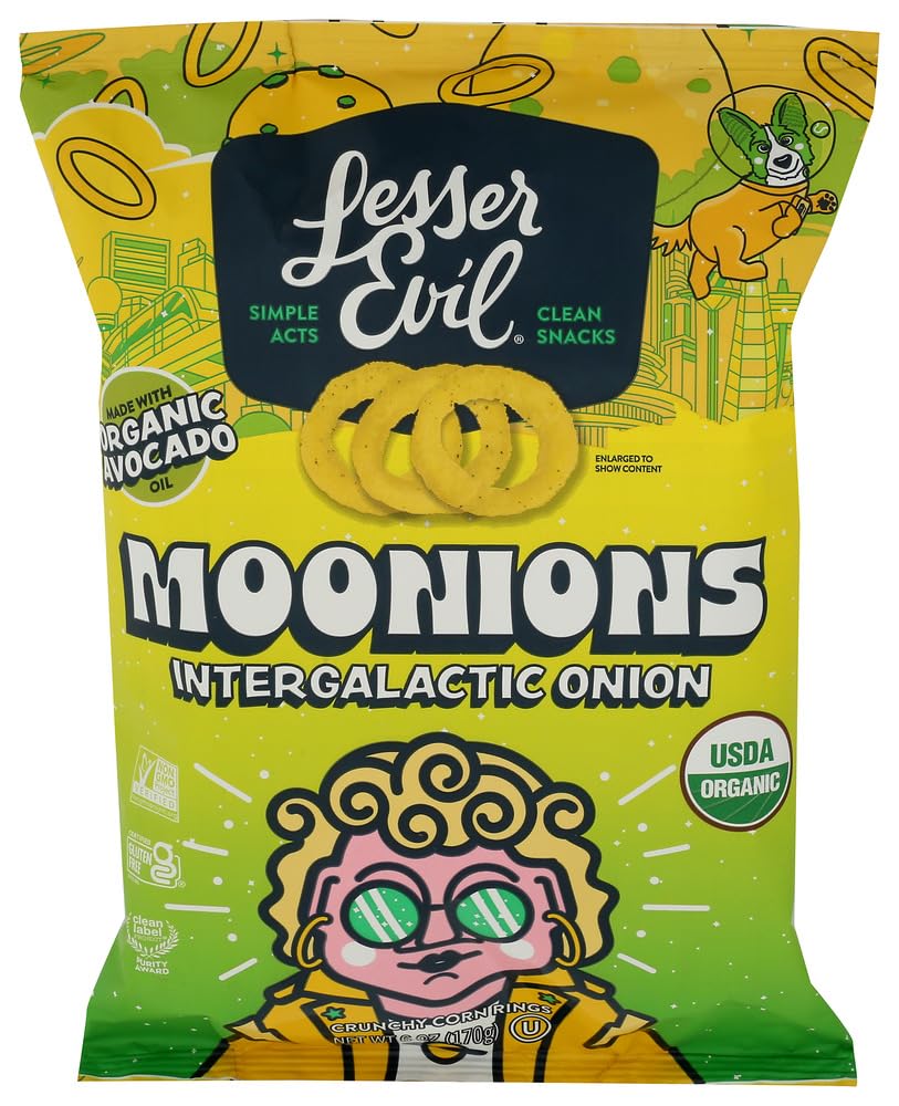 LESSEREVIL Organic Intergalactic Onion Moonions, 6 OZ