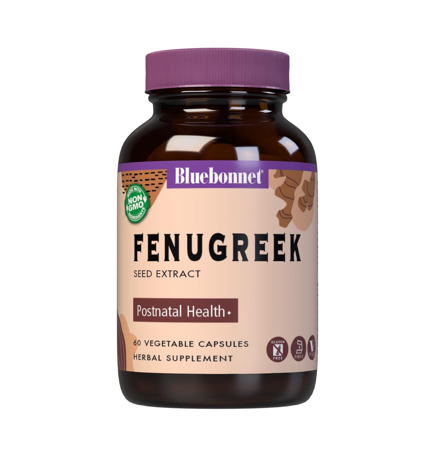 BlueBonnet Fenugreek Seed Extract Supplement, 60 Count, Pack of 1