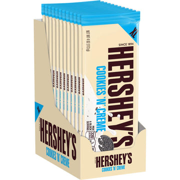 Hershey'S Cookies 'N' Creme Xl, Candy Bars, 4 Oz (12 Count, 16 Pieces)