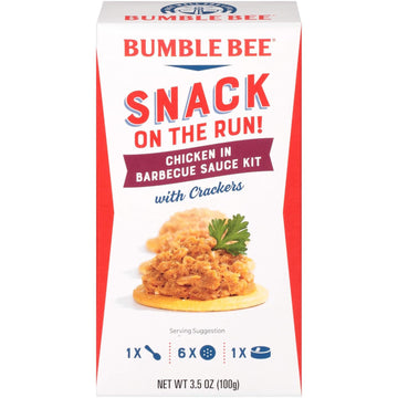 Bumble Bee Snack on the Run BBQ Chicken Salad with Crackers Kit, 3.5 oz - Ready to Eat, Spoon Included - Shelf Stable & Convenie
