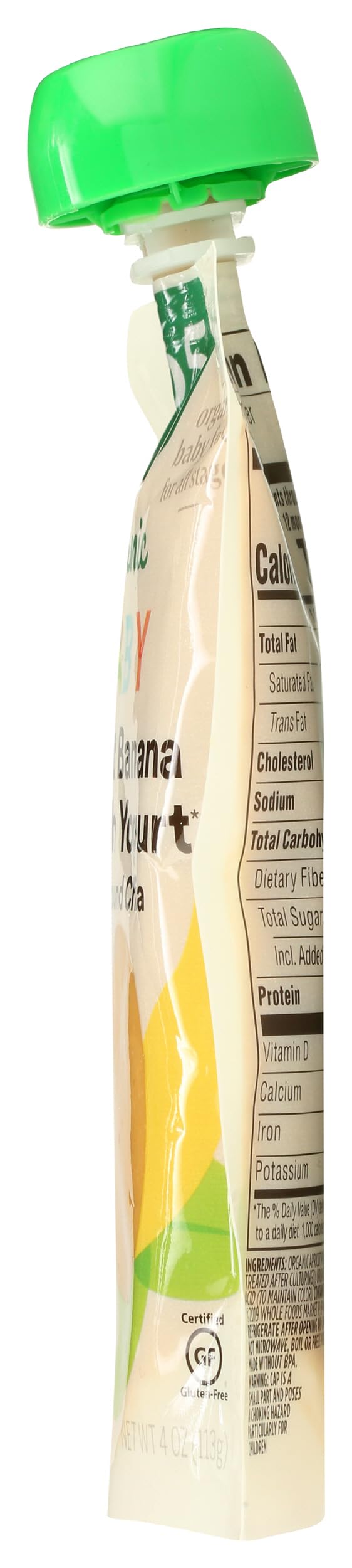 365 By Whole Foods Market, Organic Baby Food, Apricot Banana Spinach Yogurt With Ground Chia, 4 Ounce