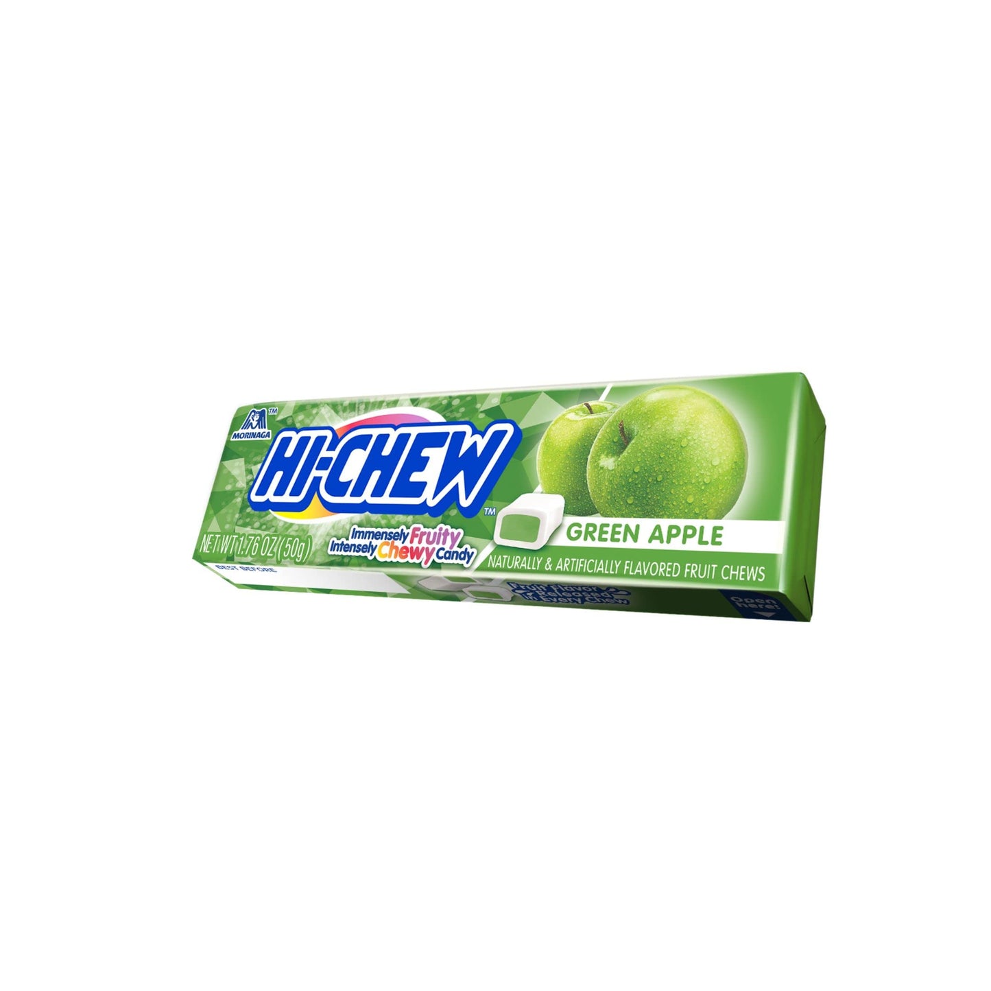 Hi-Chew Green Apple - Box Of 15 Sticks, 1.76Oz Ea | Unique Fun Soft & Chewy Taffy Candy | Immensely Juicy Fruit Flavors