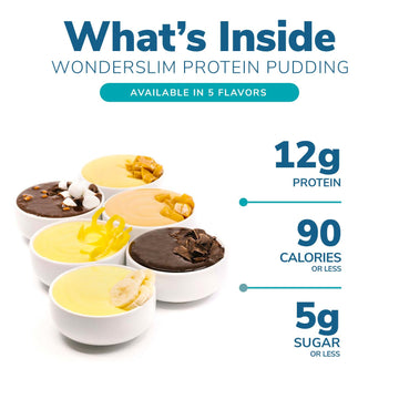 Wonderslim Protein Pudding, Chocolate Chip Marshmallows, Gluten Free, Low Carb (7Ct)