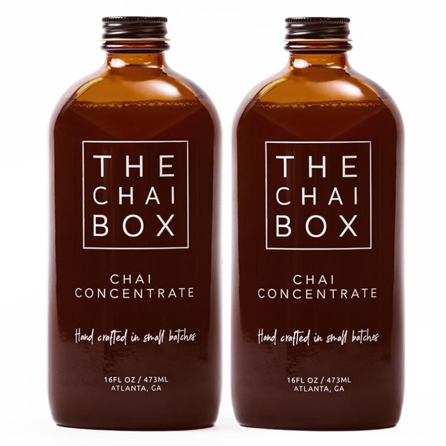 The Chai Box - Sweetened Chai Tea Concentrate - Vegan, Gluten Free, All Natural Ingredients, Black Tea, W/Cinnamon & Cardamom -