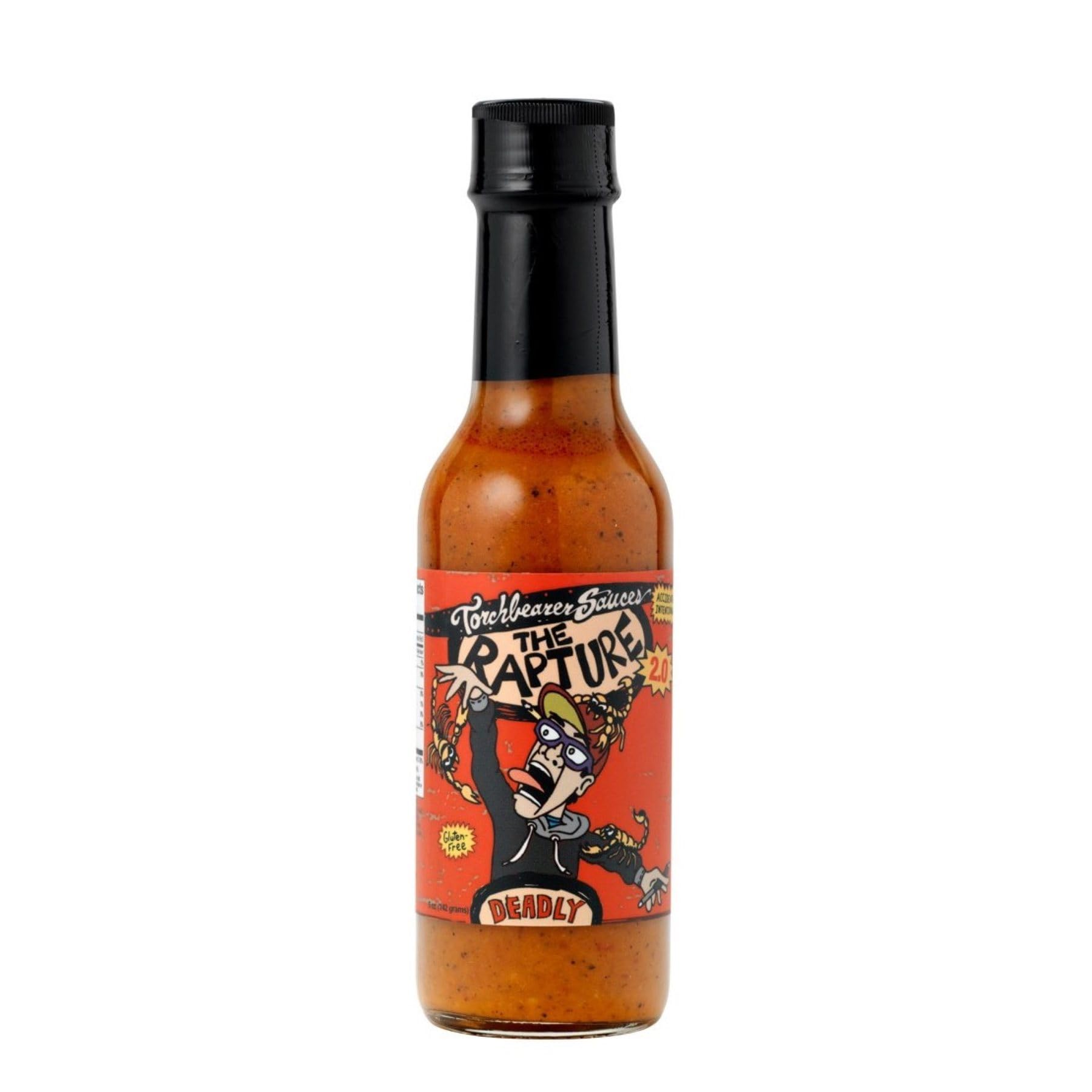 Torchbearer Sauces The Rapture Trinidad Scorpion Pepper Hot Sauce - All Natural, Gluten Free, Made In Usa - 5 Fl Oz (Pack Of 1)