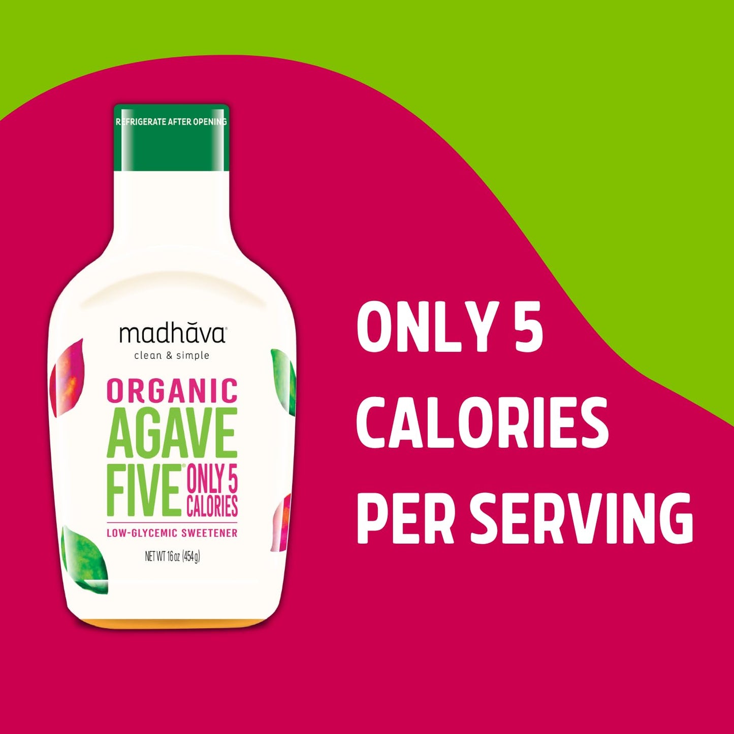 MADHAVA Organic AgaveFIVE, 16 oz. Bottle (Pack of 1)