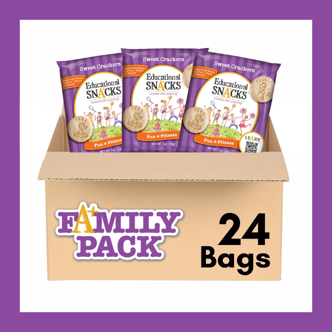 DICK & JANE EDUCATIONAL SNACKS – Nut-Free Fun & Fitness Snacks, 24-Pack, 1 Ounce Each