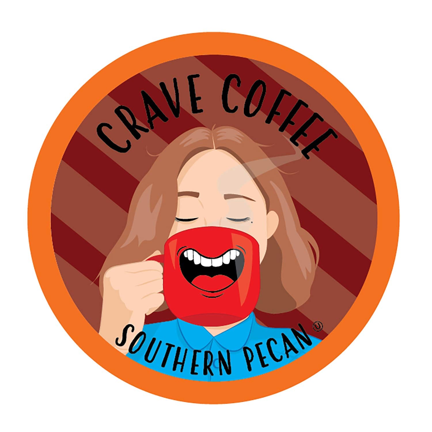 Crave Beverages Flavored Coffee Pods, Southern Pecan, 100 Count, Compatible with Keurig K-Cup Brewers