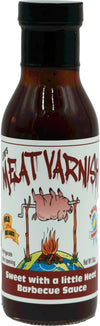 Lems Meat Varnish Mild BBQ Sauce - Gluten Free, Ideal for Grilling & Marinating - 15 oz Bottle