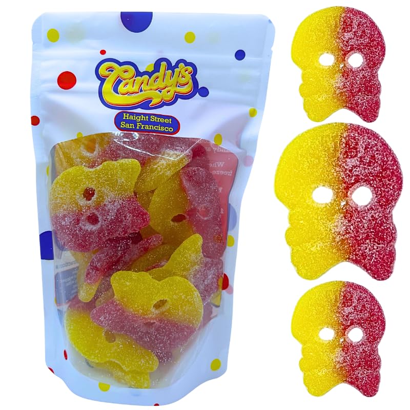 Generic BUBS Sour Fizzy Swedish Skulls Candy - 8 Ounce Bag
